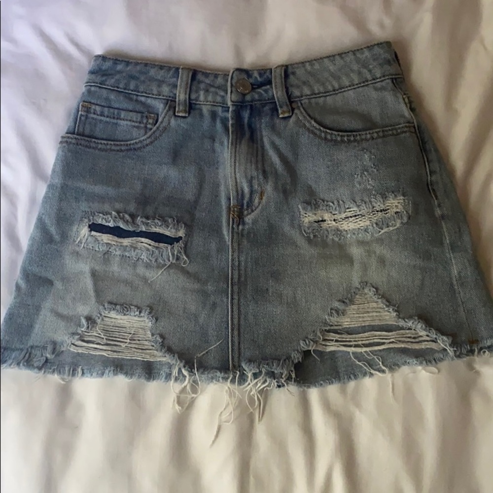pacsun jean skirt
